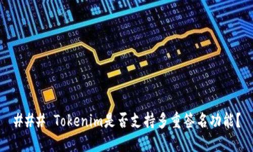 ### Tokenim是否支持多重签名功能？