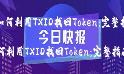 : 如何利用TXID找回Token：完整指南

如何利用TXID找回Token：完整指南