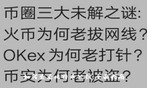 如何查看比特币公钥：全面指南